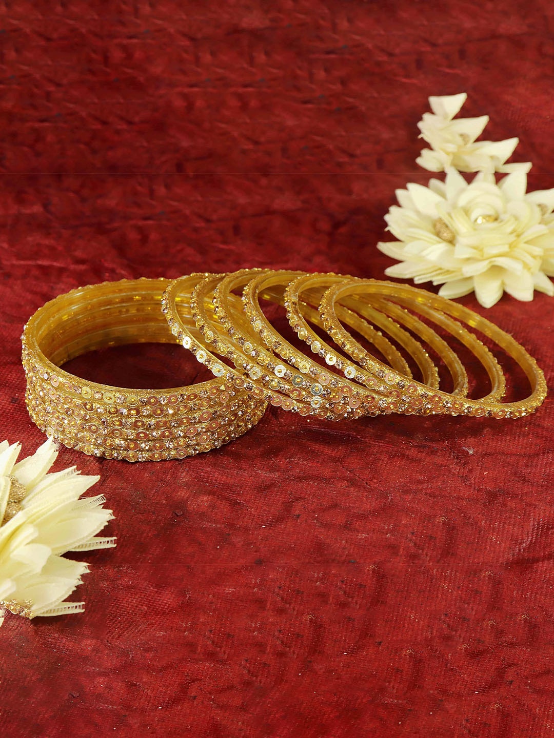 

ZULKA Set of 2 Glass with Diamond Engraved Pattern on Glossy Finished Kadaa, Brown