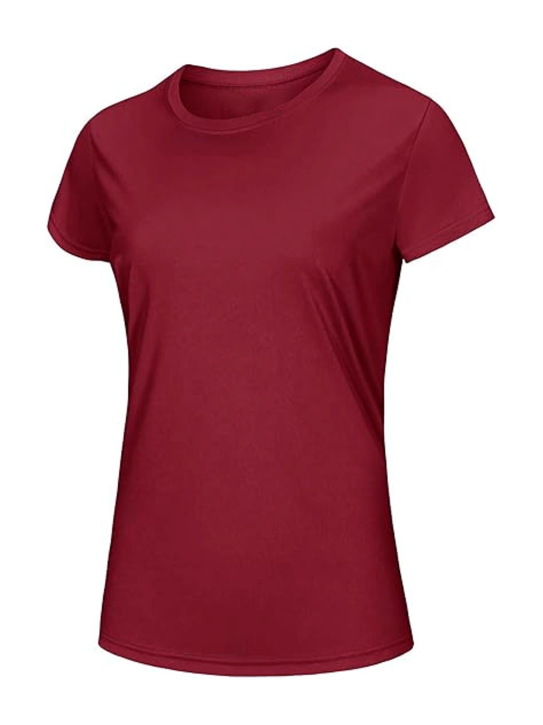 

Diving Deep Women Dri-Blend Solid Round Neck Cotton T-shirt, Maroon