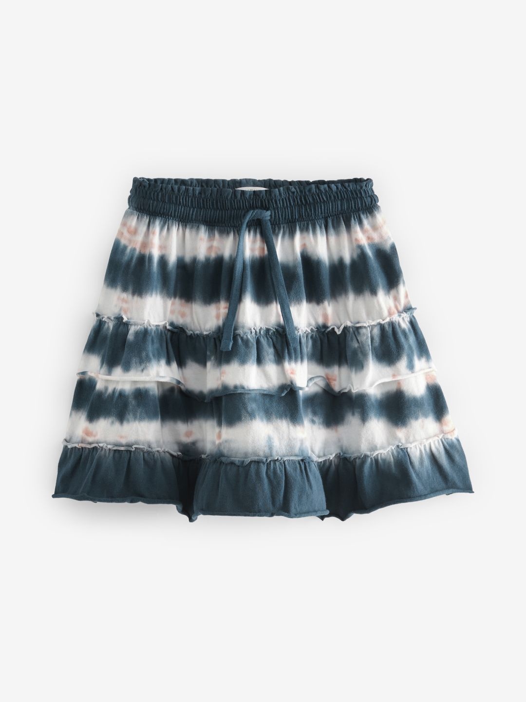 

NEXT Girls Tiered Tie-Dye Pure Cotton Skirt, Blue