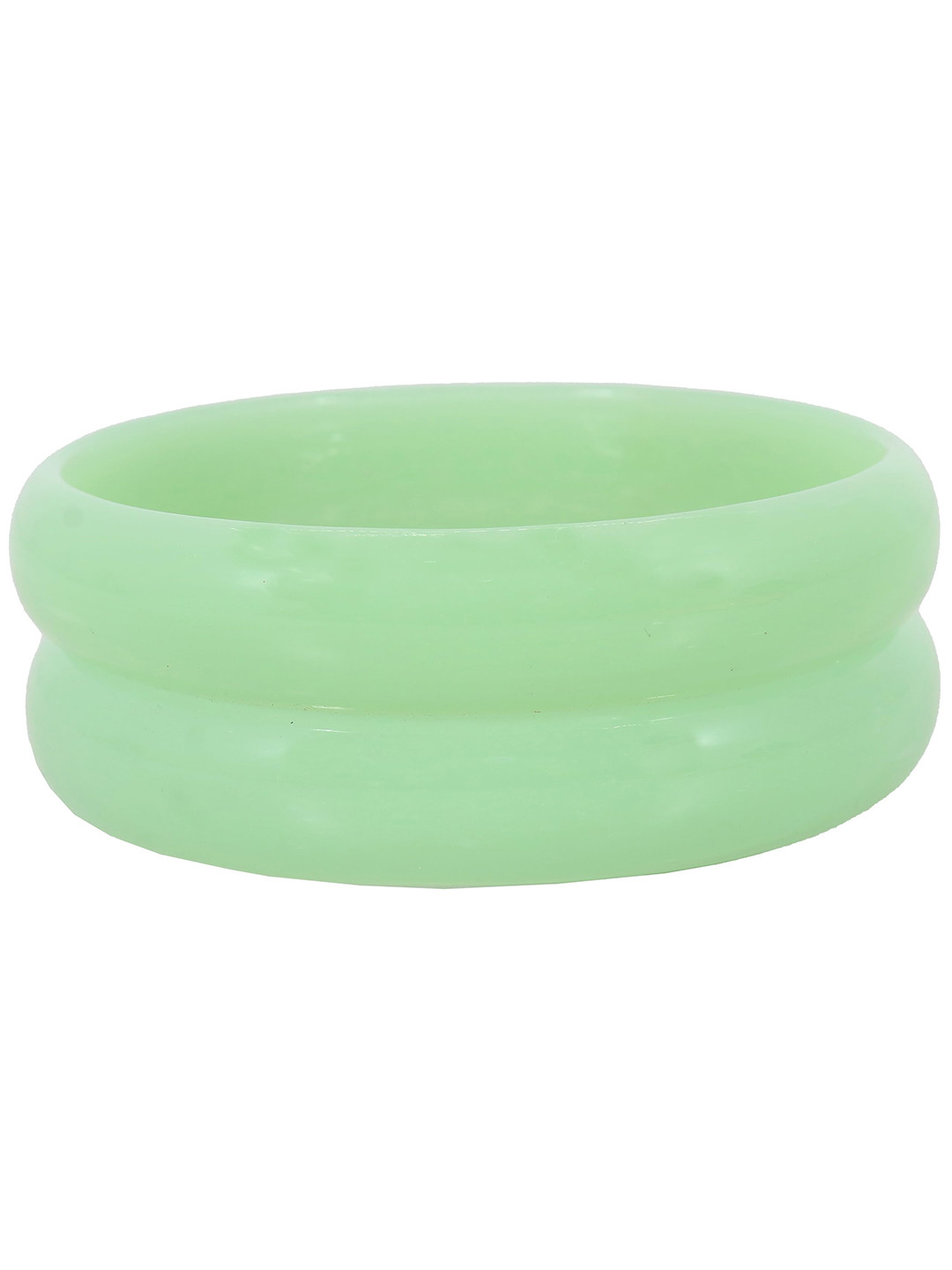 

ZULKA Set of 2 Glass Bangles, Lime green