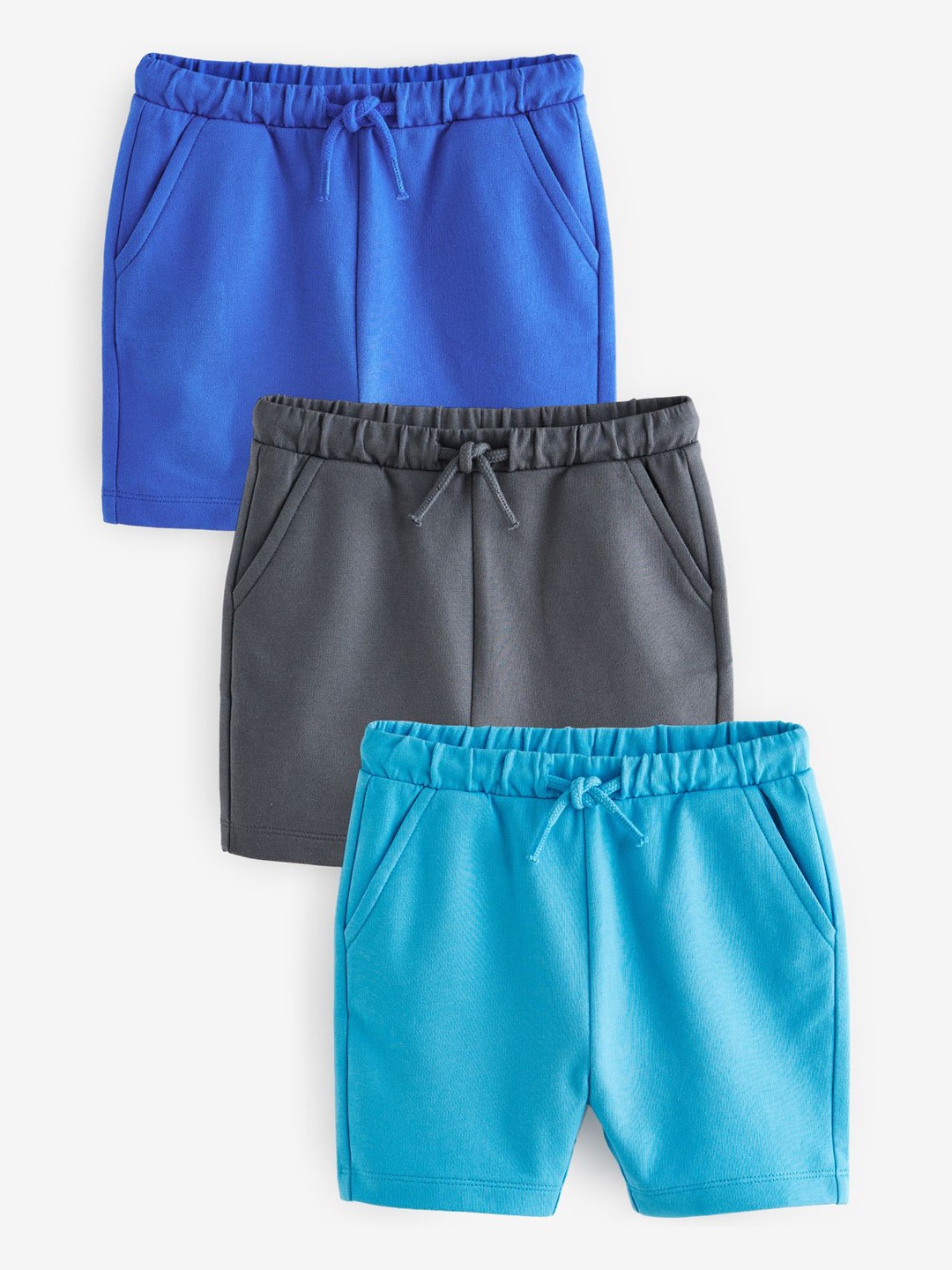 

NEXT Boys Set of 3 Jersey Shorts, Blue