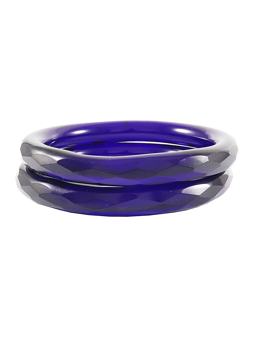 

ZULKA Set Of 2 Textured Bangles, Blue