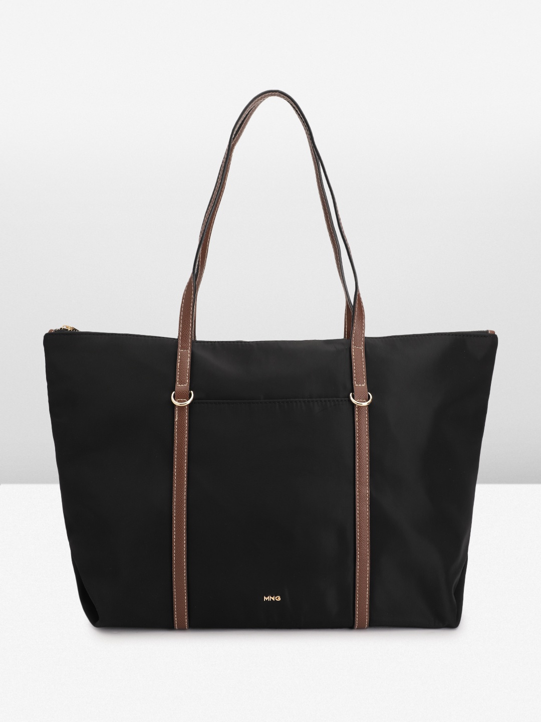 

MANGO Women Structured Shoulder Bag, Black