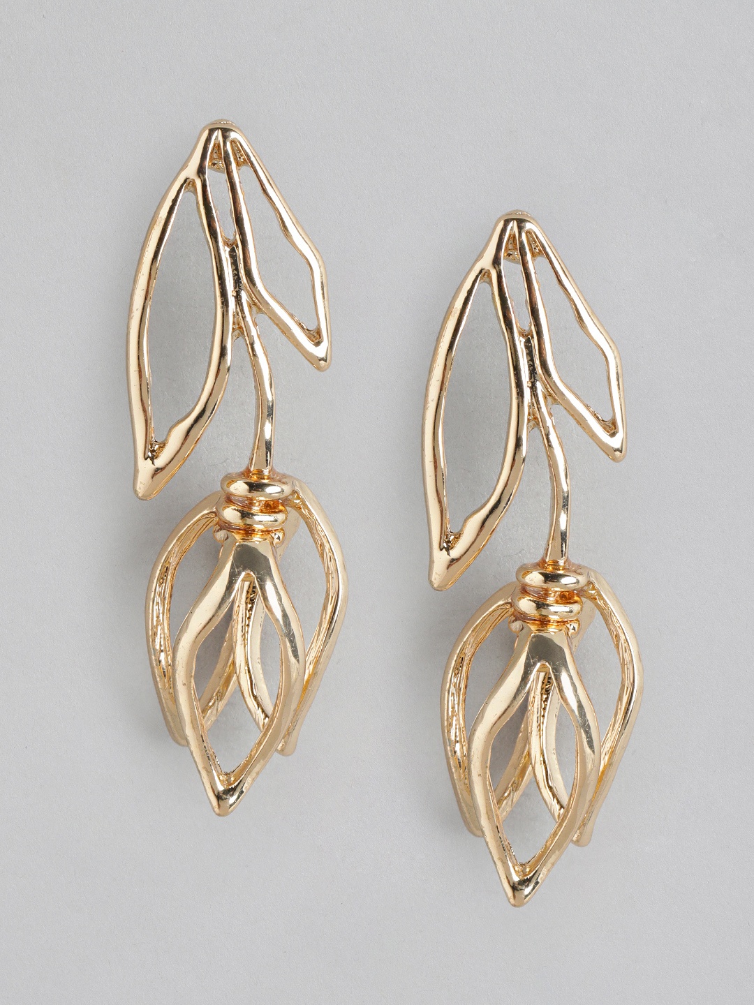 

Forever New Gold Plated Floral Drop Earrings