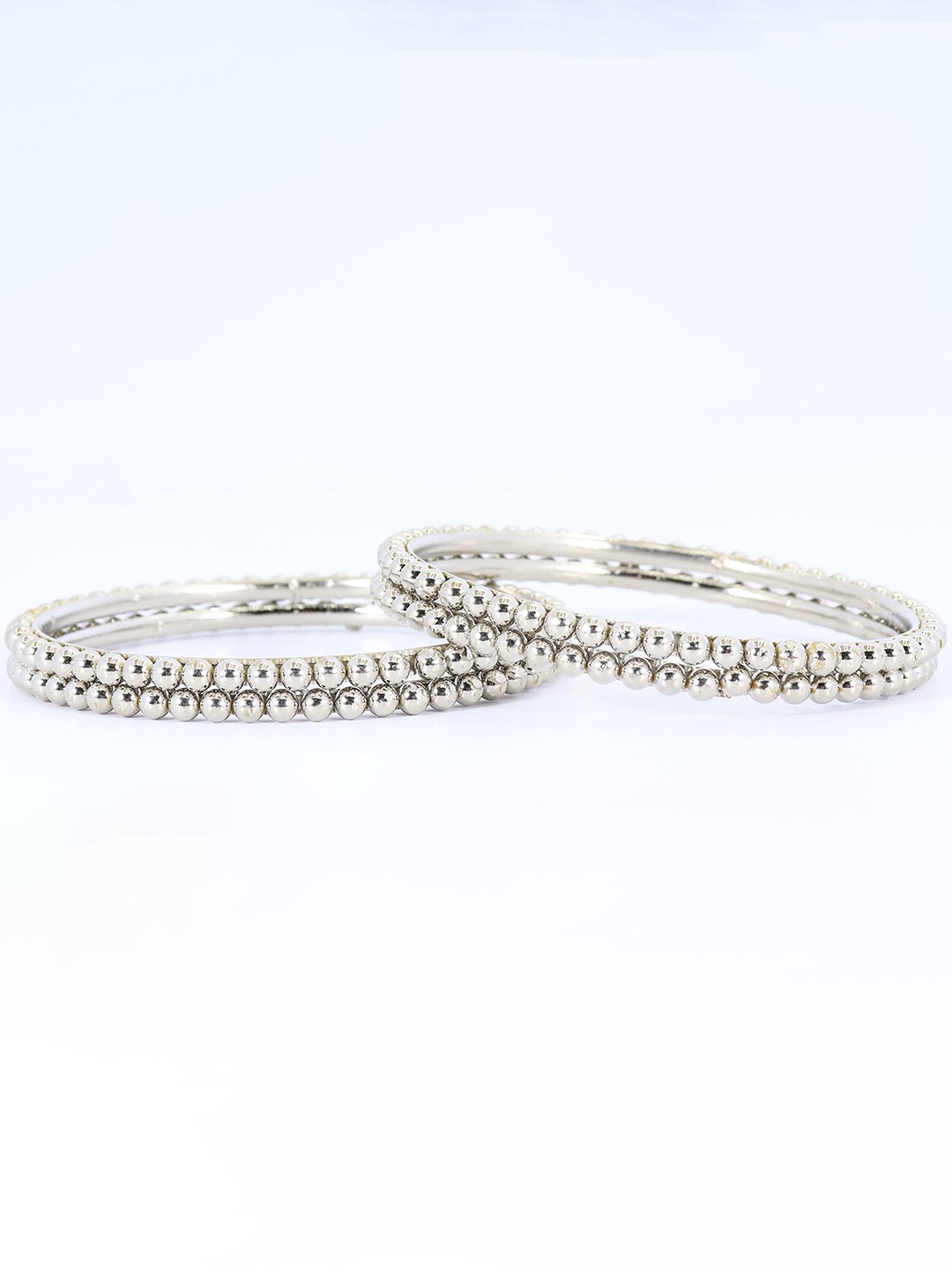 

ZULKA Set of 8 Non-Precious Metal Base Metal and Linked With Ball Chain Kada, Grey