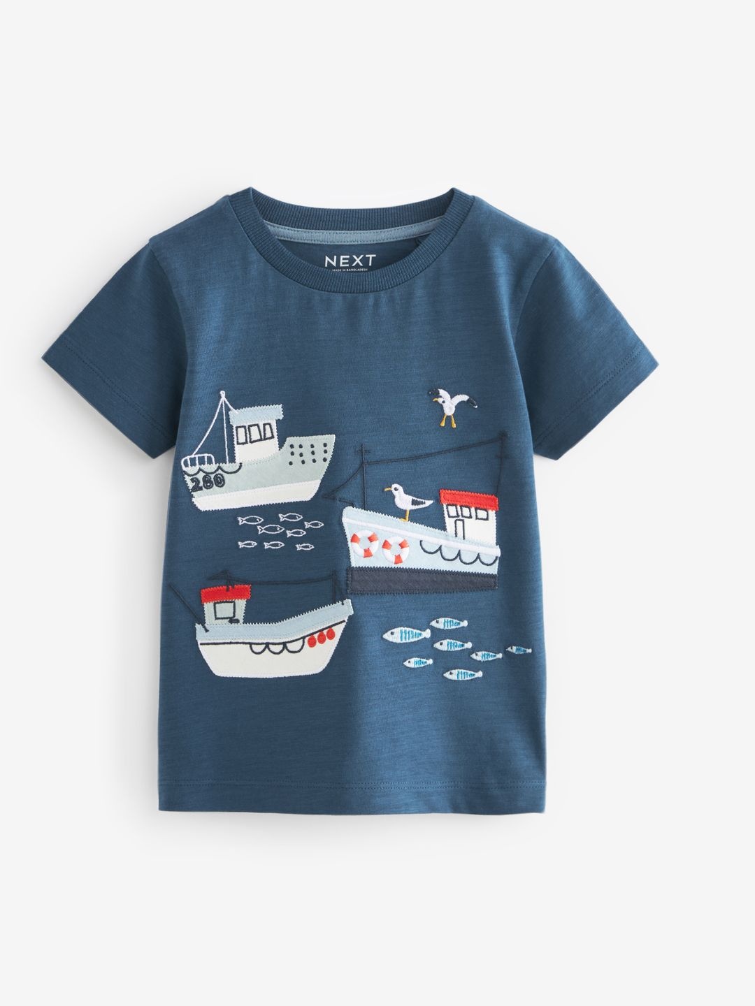 

NEXT Boys Printed Applique T-shirt, Blue