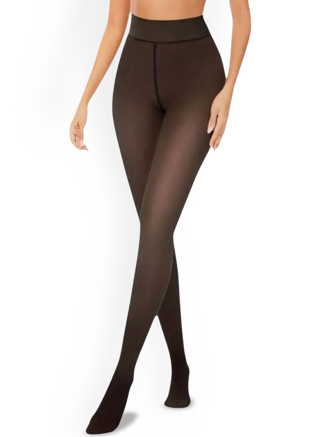 

CareDone Women Pack Of 2 Thigh-High Sheered Strechable Thermal Winter Warm Stockings, Black