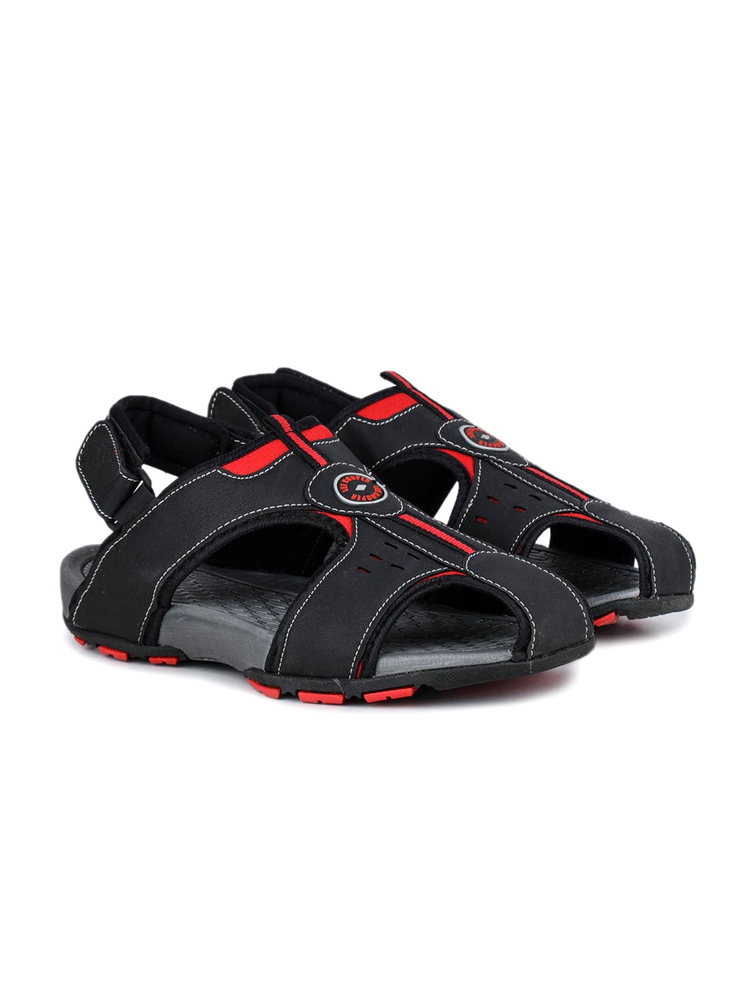 

Lee Cooper Men Color Blocked Velcro Sports Sandals, Black