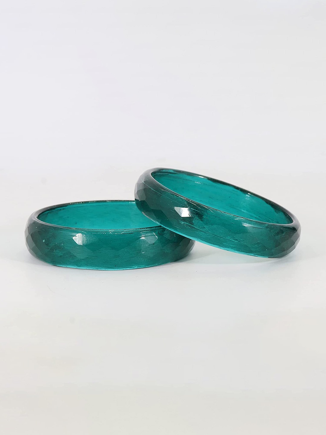 

ZULKA Set of 4 Glass Bangle, Teal