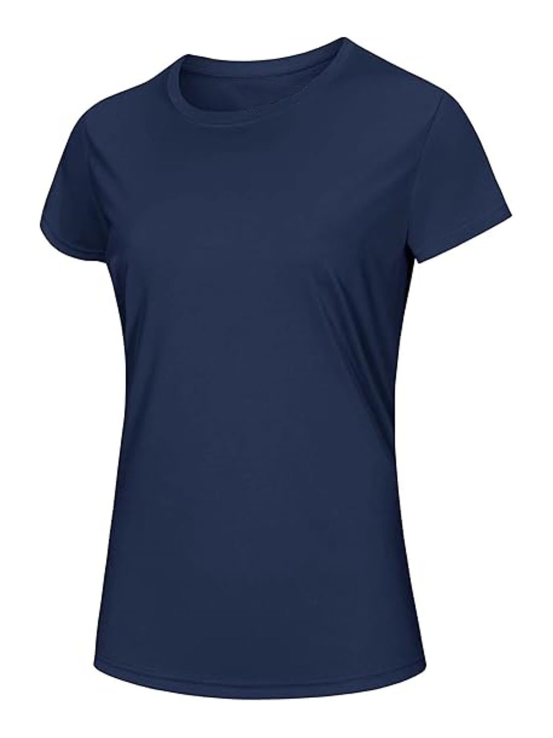 

Diving Deep Women Dri-Blend Solid Round Neck Cotton T-shirt, Navy blue