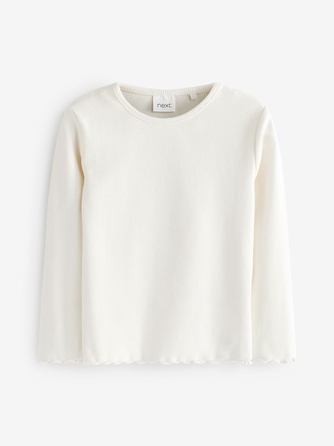 

next Girls White Solid Round Neck T-shirt