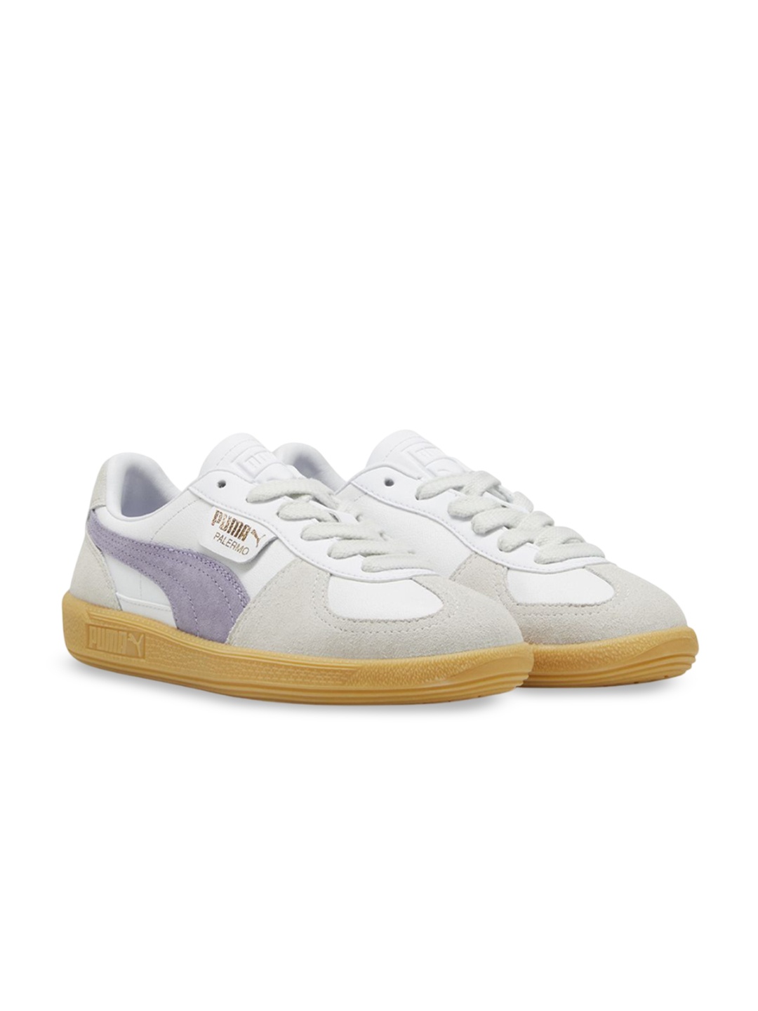 

Puma Palermo Lth Unisex Colourblocked Lace - Ups Sneakers, White