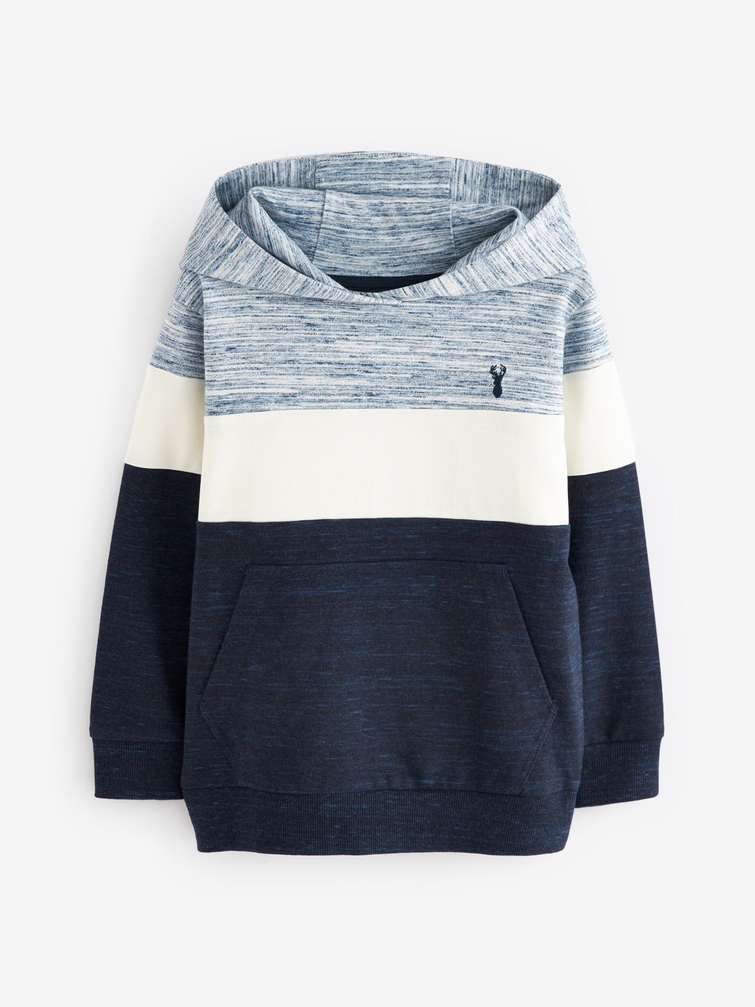 

NEXT Boys Colourblocked Hooded Sweatshirt, Blue