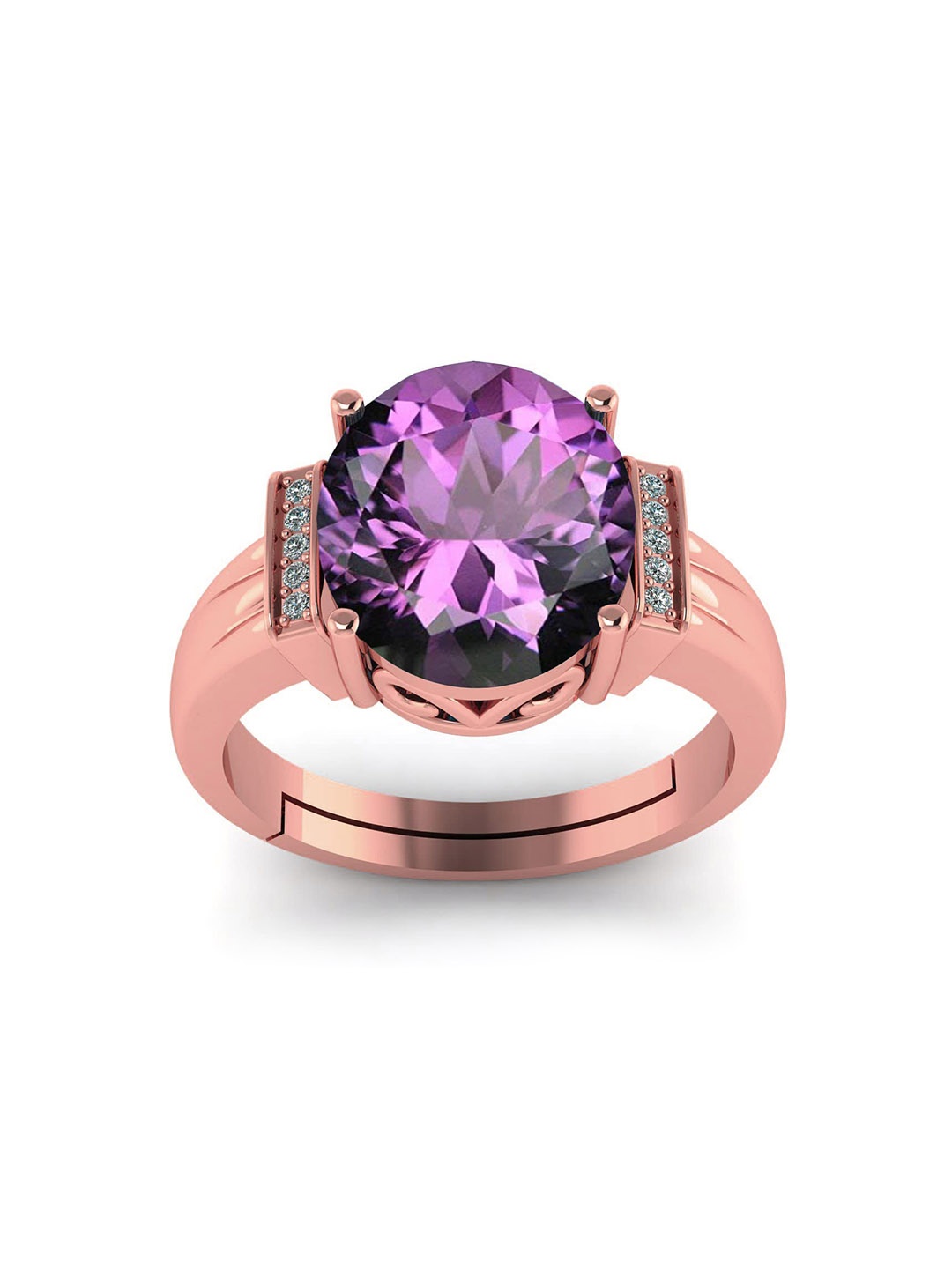 

LMDPRAJAPATIS Unisex Embellished Ring, Purple