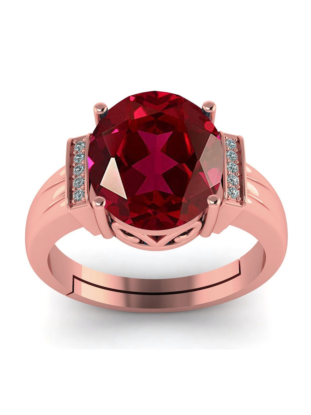 

LMDPRAJAPATIS Unisex Embellished Ring, Red