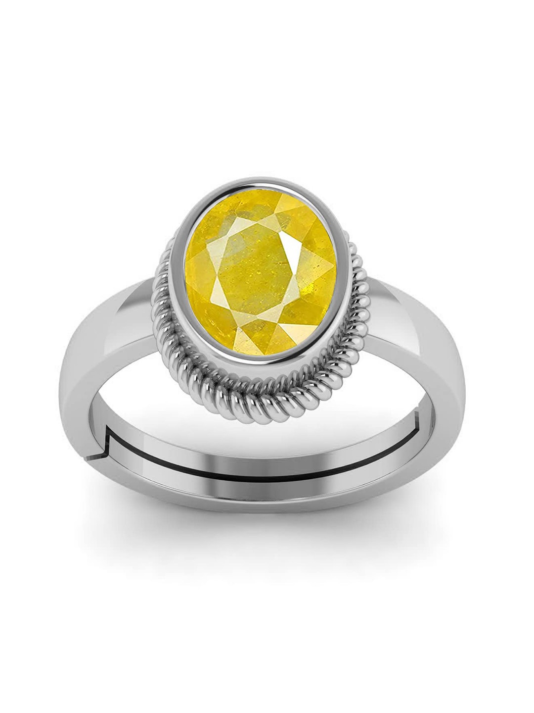 

LMDPRAJAPATIS Unisex Embellished Ring, Yellow