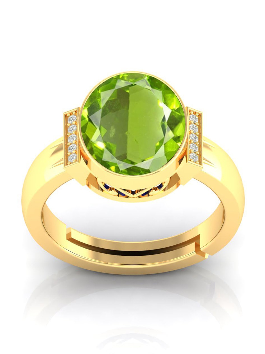 

LMDPRAJAPATIS Unisex Embellished Ring, Green
