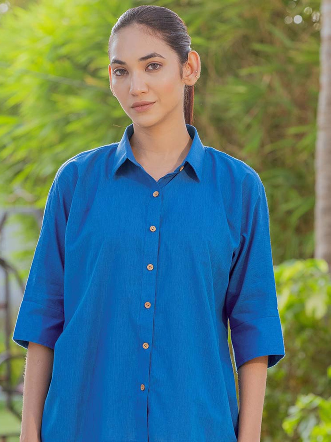 

VILAASITA Women Relaxed Casual Shirt, Blue