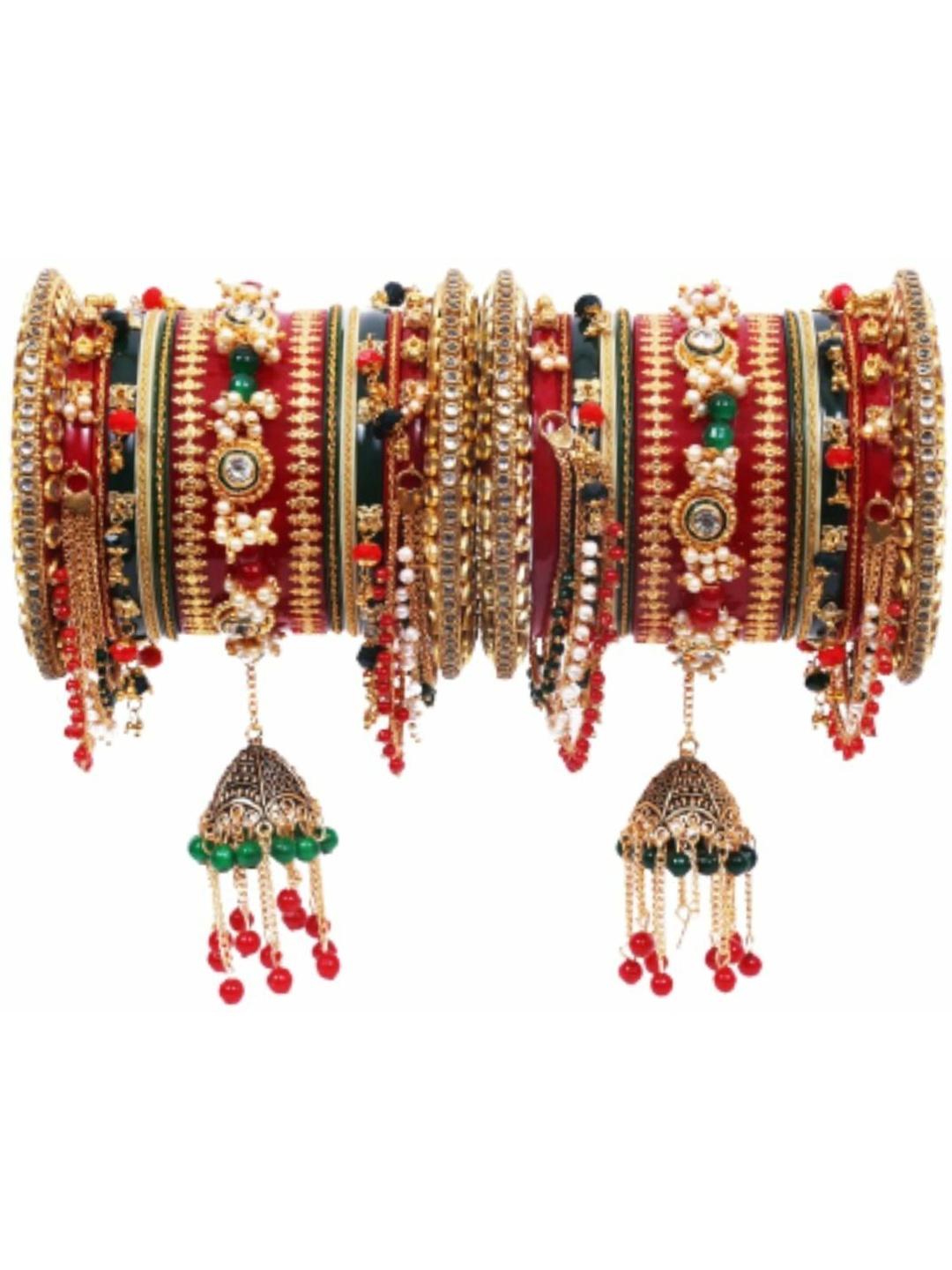 

Align Set Of 2 Gold-Plated Beaded Chuda Bangles