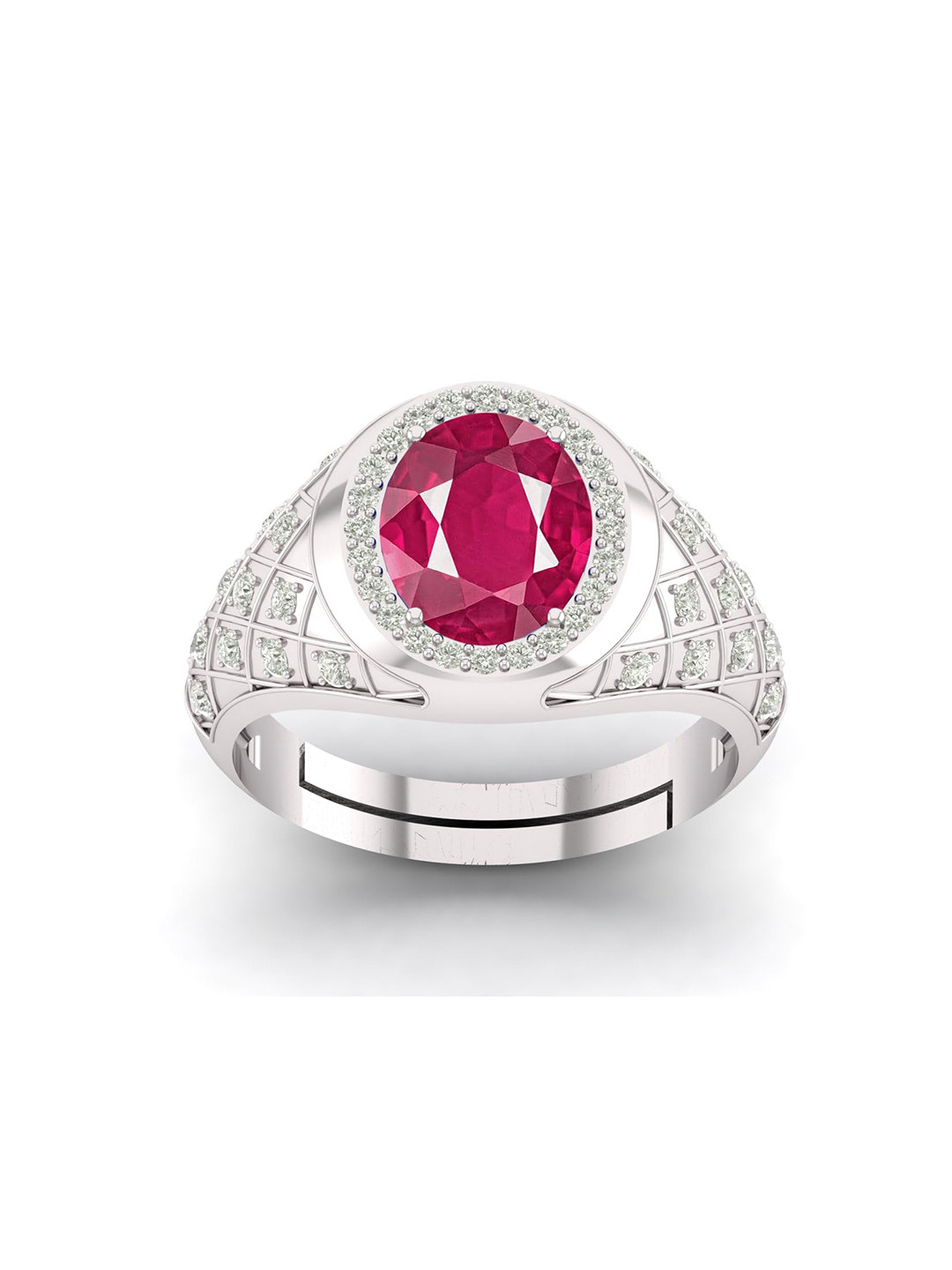 

LMDPRAJAPATIS Unisex Embellished Ring, Silver