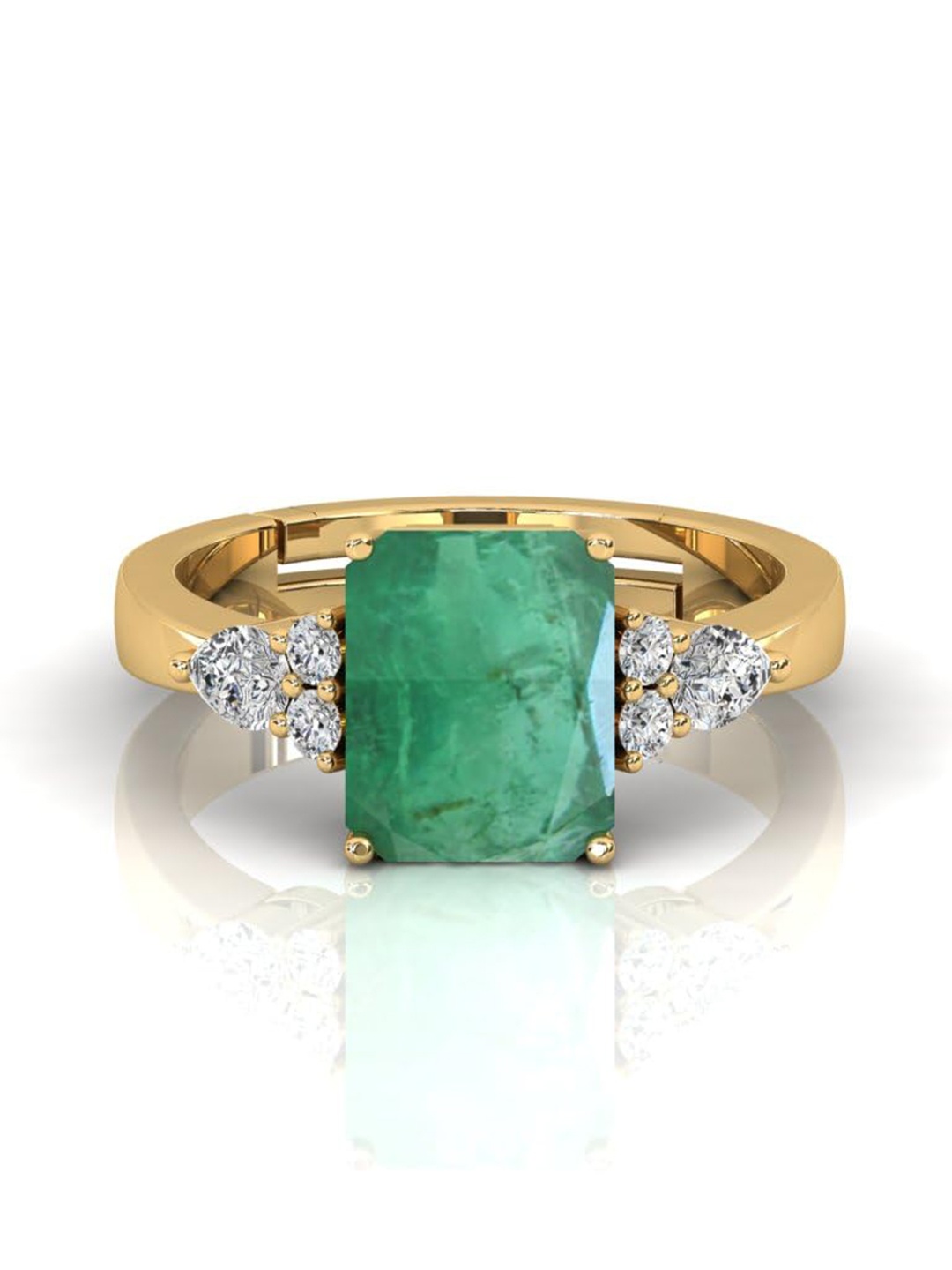 

LMDPRAJAPATIS Unisex Embellished Ring, Gold