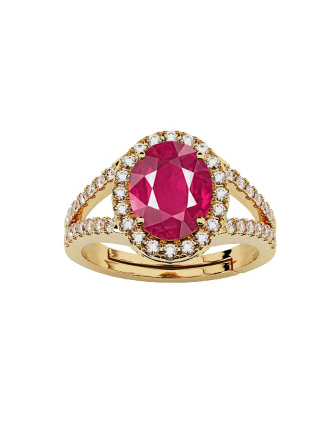 

LMDPRAJAPATIS Unisex Embellished Ring, Red