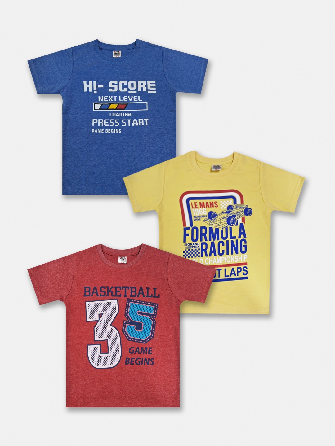 

Here&Now X Game Begins Boys Pack Of 3 Assorted Printed T-shirts