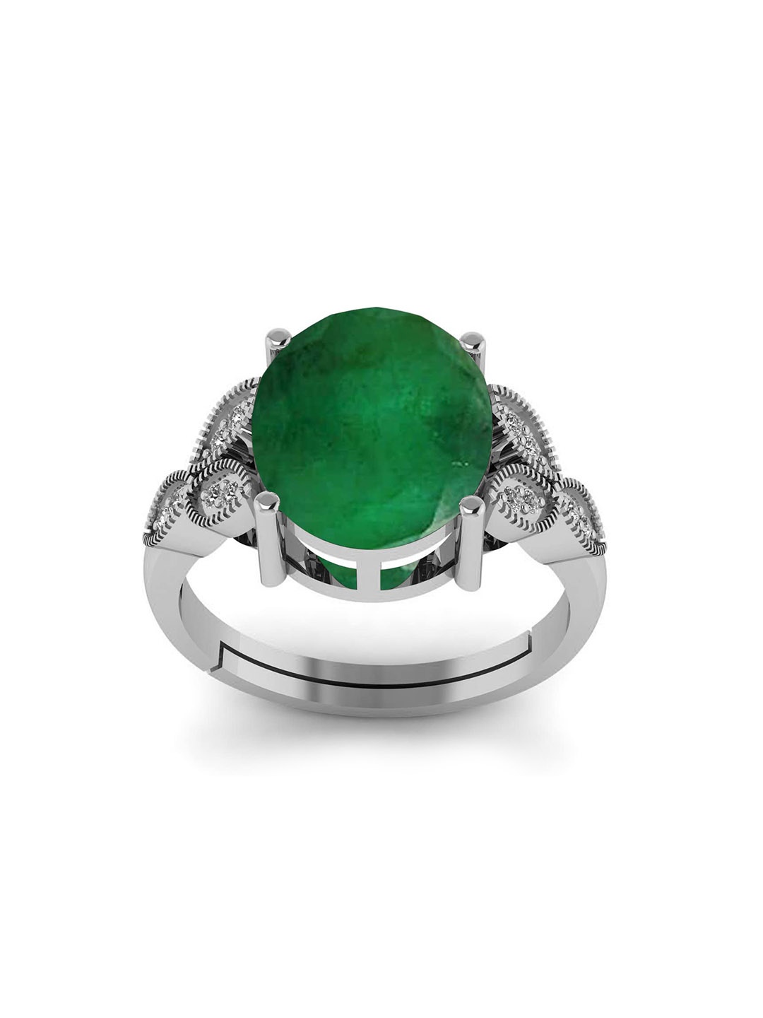 

LMDPRAJAPATIS Unisex Embellished Ring, Green