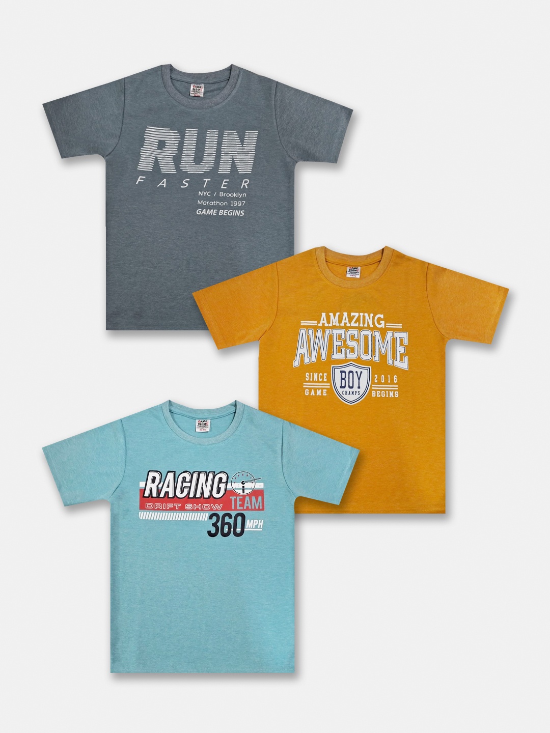 

Here&Now X Game Begins Boys Set of 3 Assorted Printed T-shirts