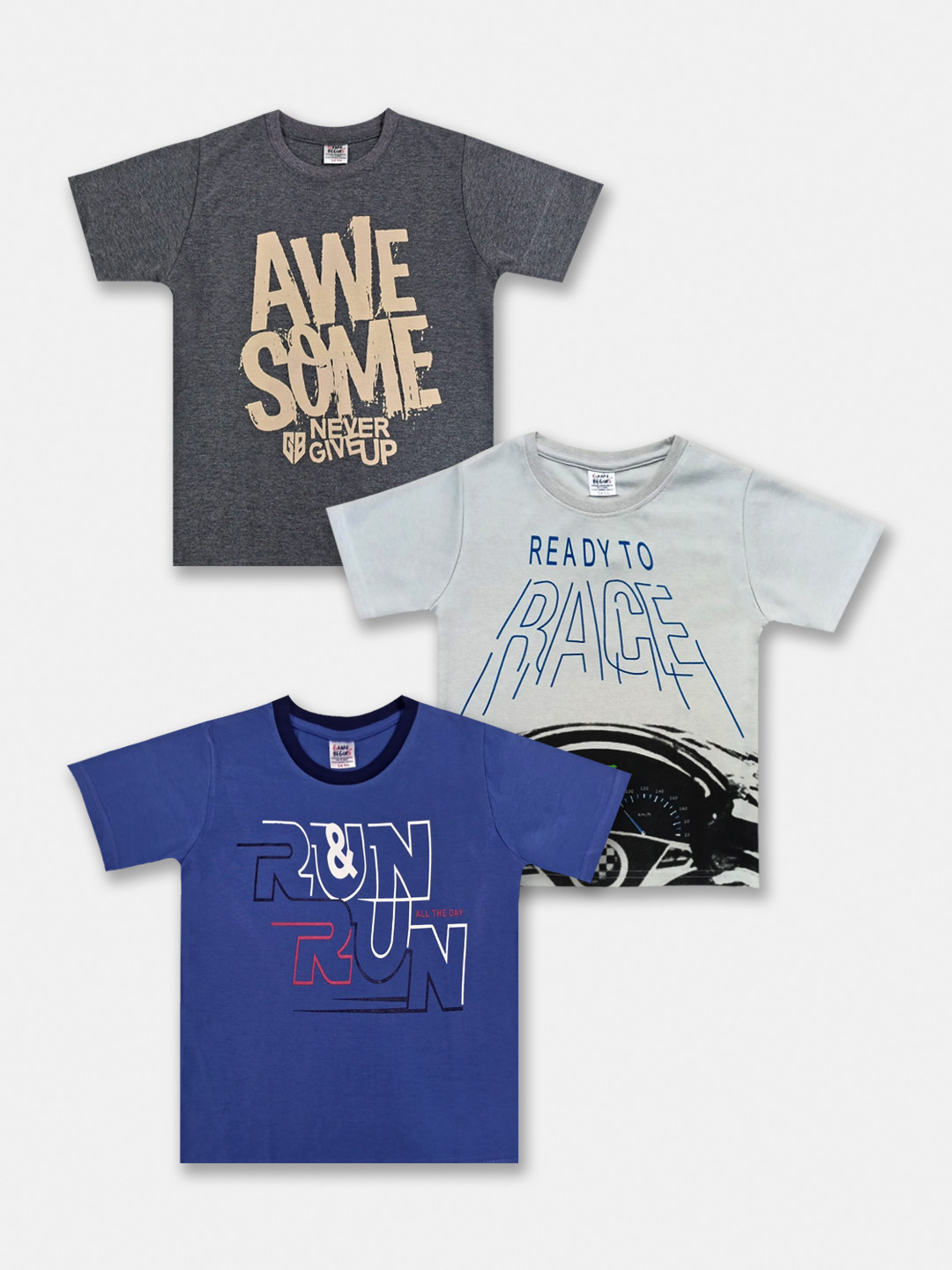 

Here&Now X Game Begins Boys Set of 3 Printed T-shirts, Assorted