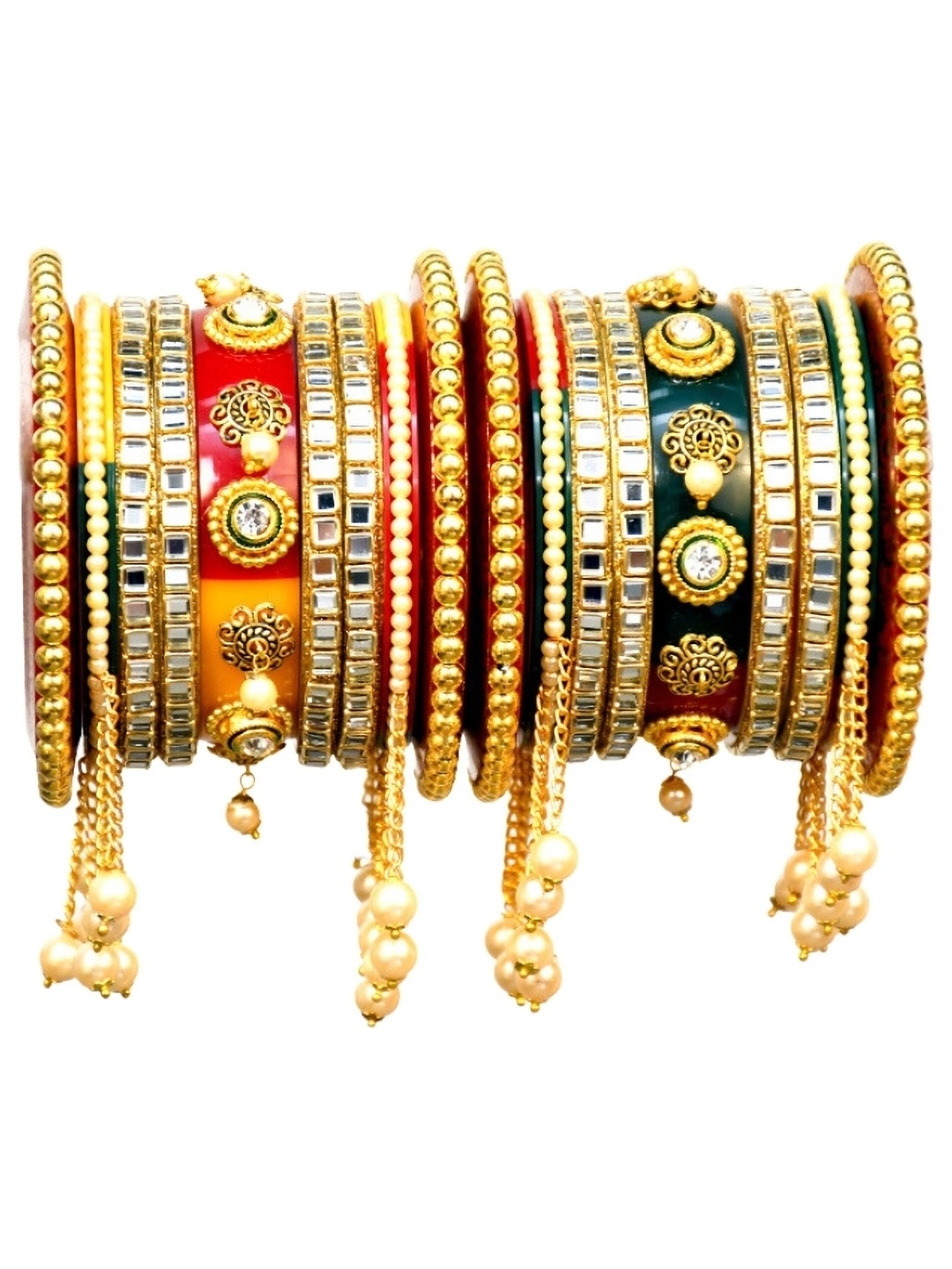 

Align Set Of 2 Gold-Plated Beaded Chuda Bangles