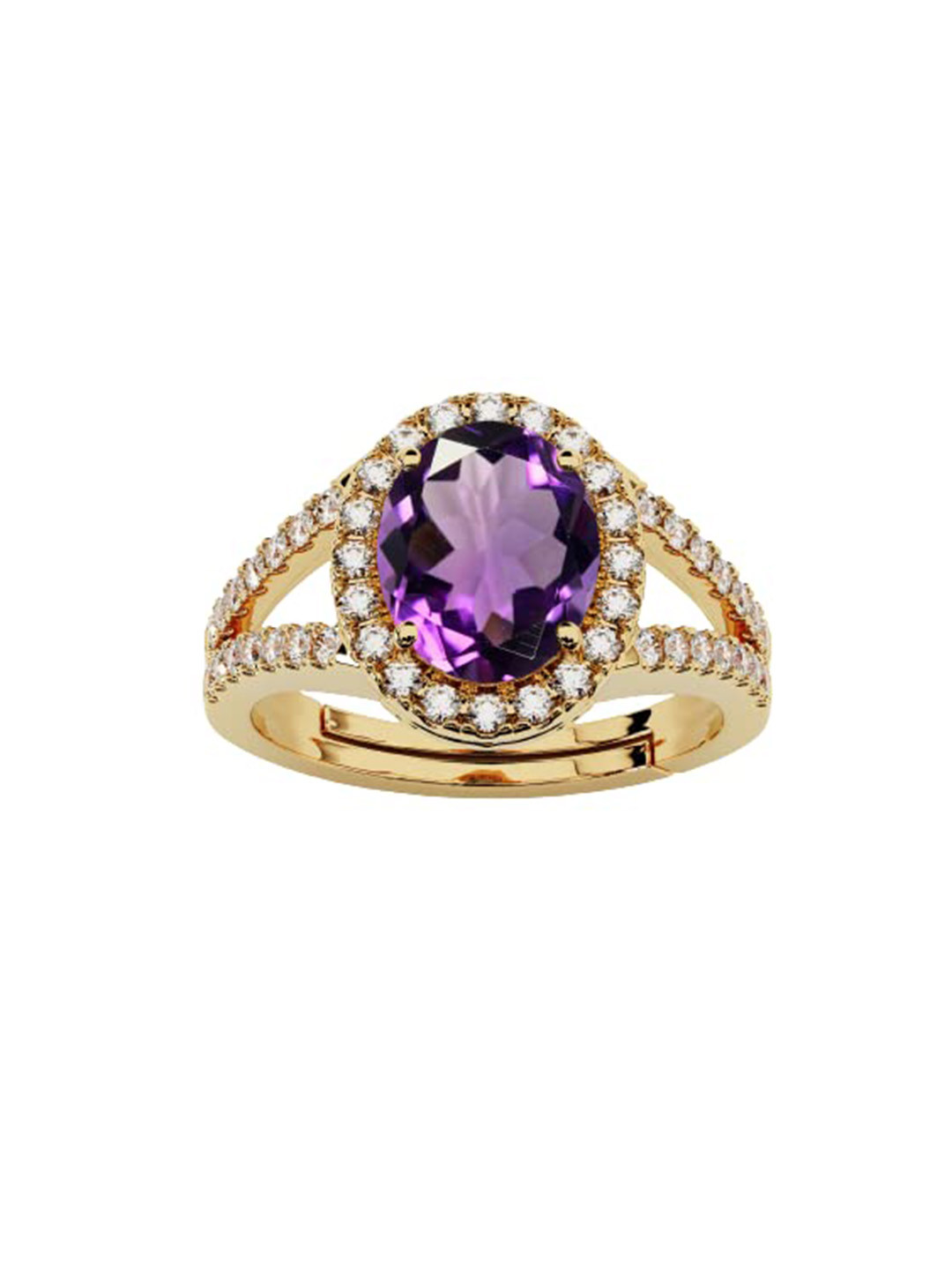 

LMDPRAJAPATIS Unisex Embellished Ring, Purple