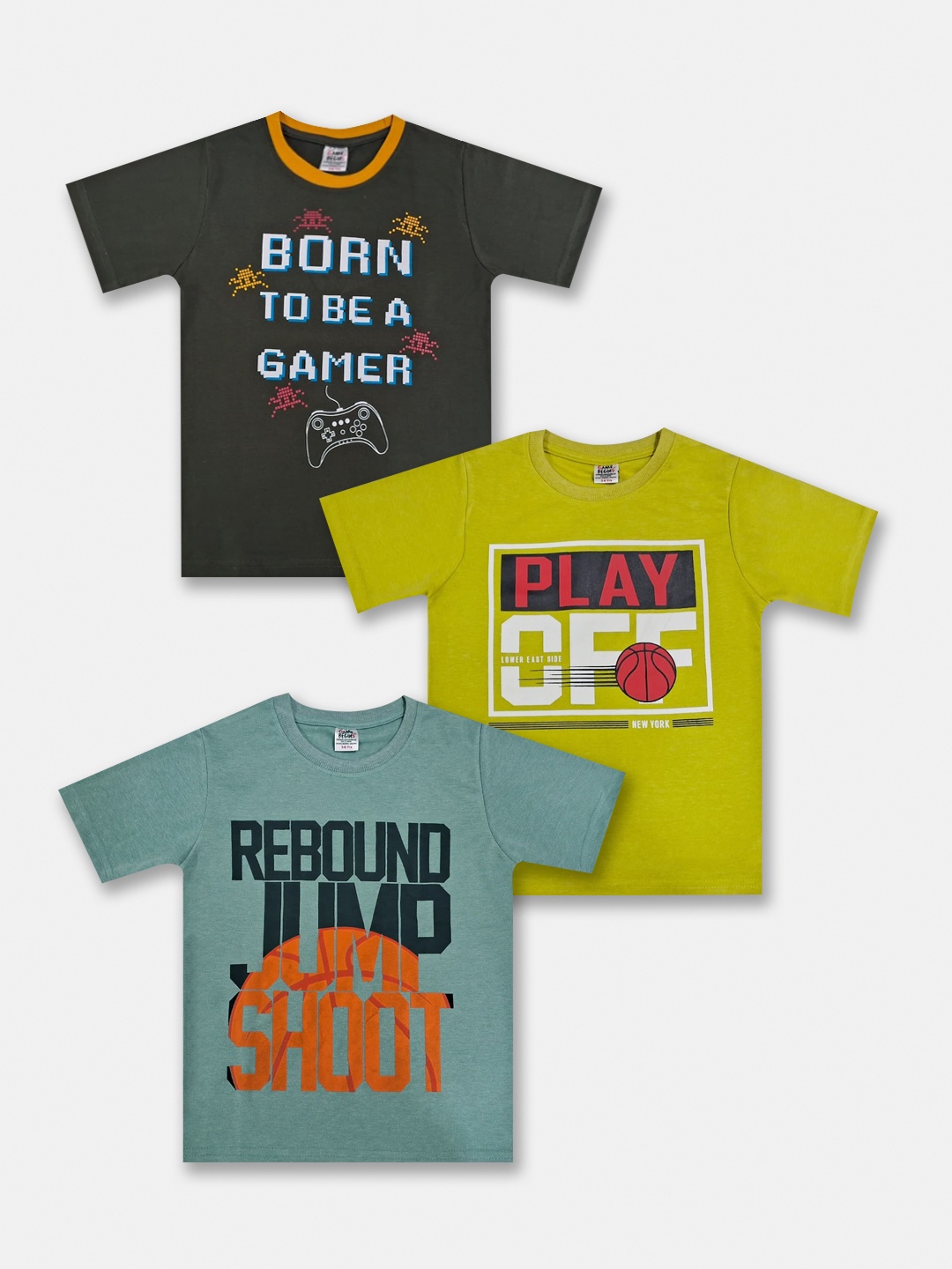 

Here&Now X Game Begins Boys Set of 3 Assorted Printed T-shirts