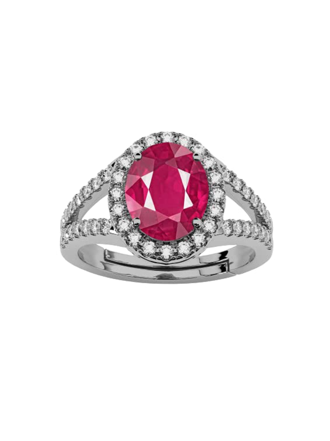 

LMDPRAJAPATIS Unisex Embellished Ring, Red