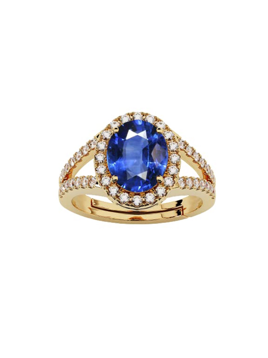 

LMDPRAJAPATIS Unisex Embellished Ring, Blue