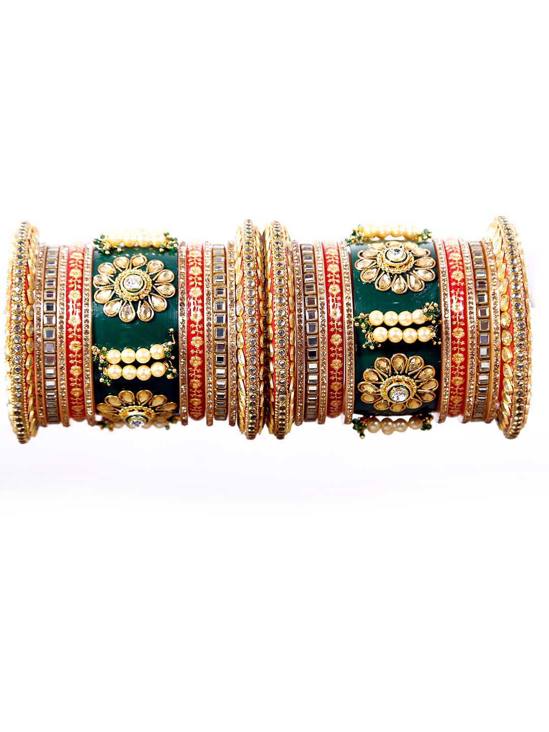 

Align Set Of 2 Gold-Plated Beaded Chuda Bangles