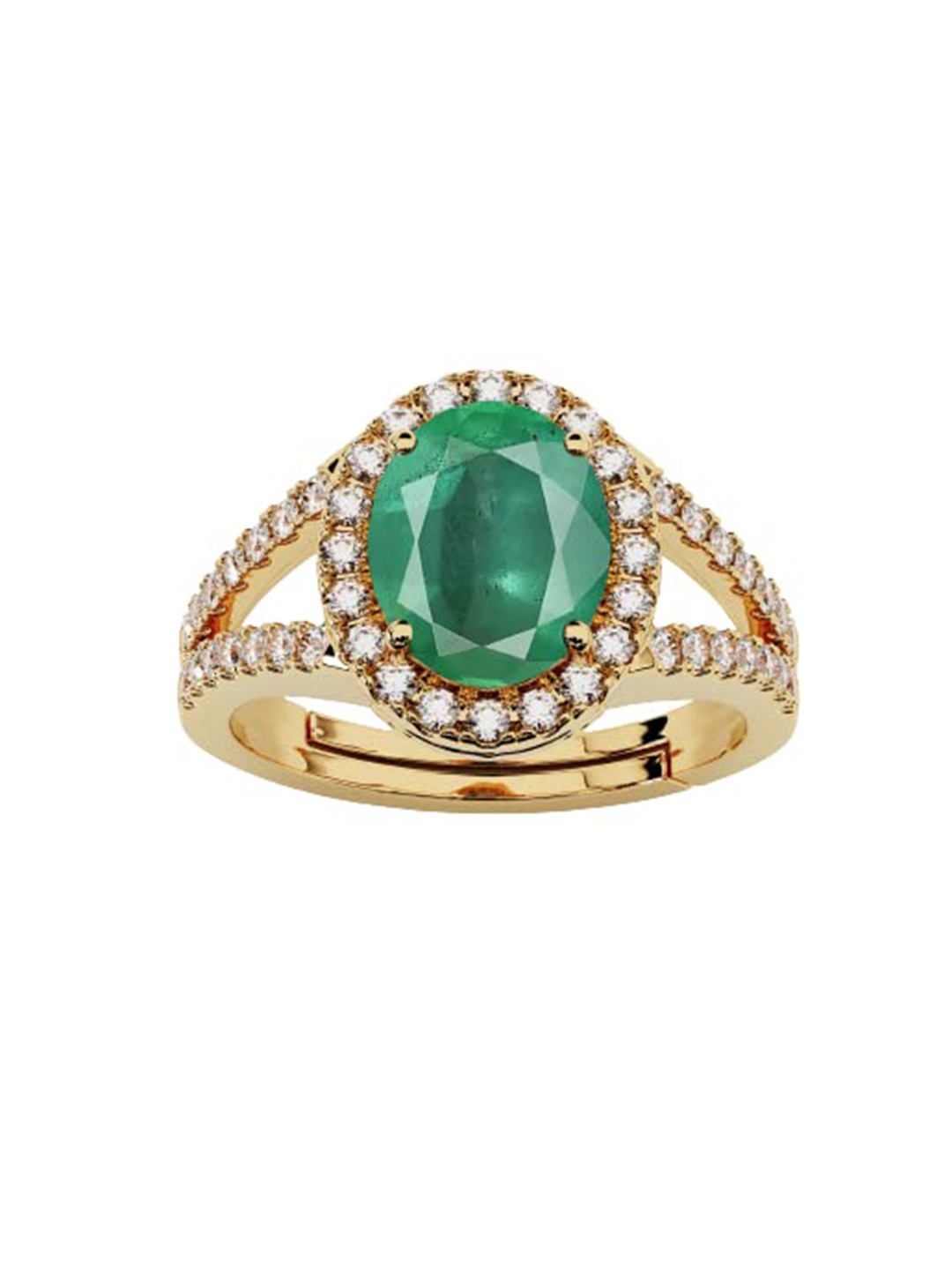 

LMDPRAJAPATIS Unisex Embellished Ring, Green