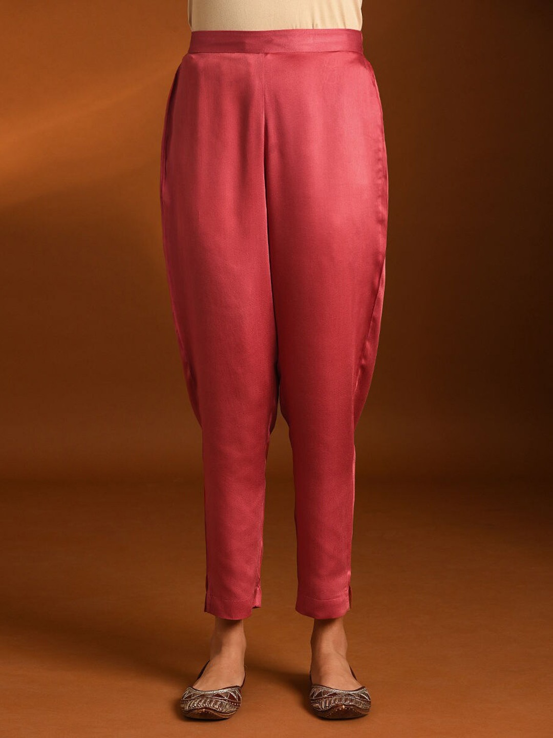 

JAYPORE Women Relaxed Trousers, Fuchsia