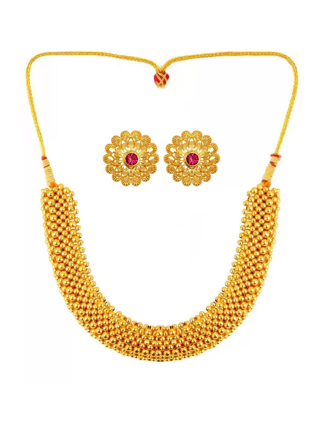 

Lila Gold-Plated Cubic Zirconia-Studded Jewellery Set