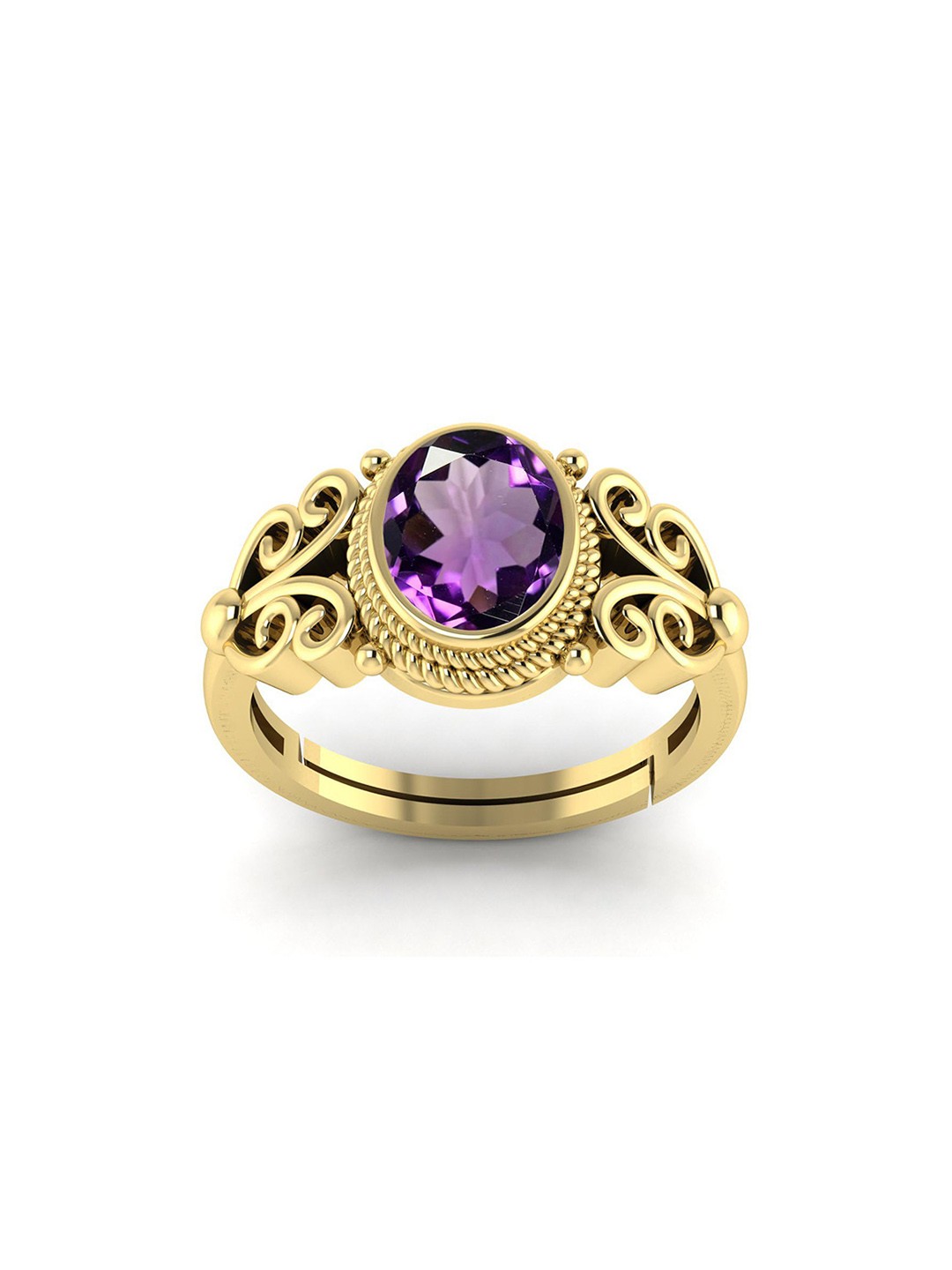 

LMDPRAJAPATIS Unisex Embellished Ring, Gold