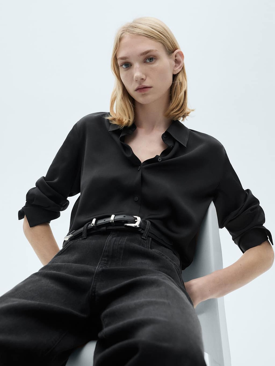 

MANGO Casual Shirt, Black