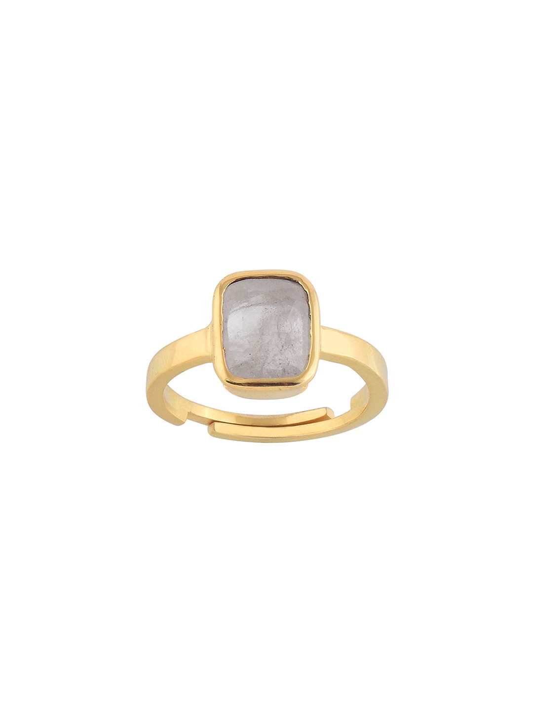 

LMDPRAJAPATIS Unisex Embellished Ring, White