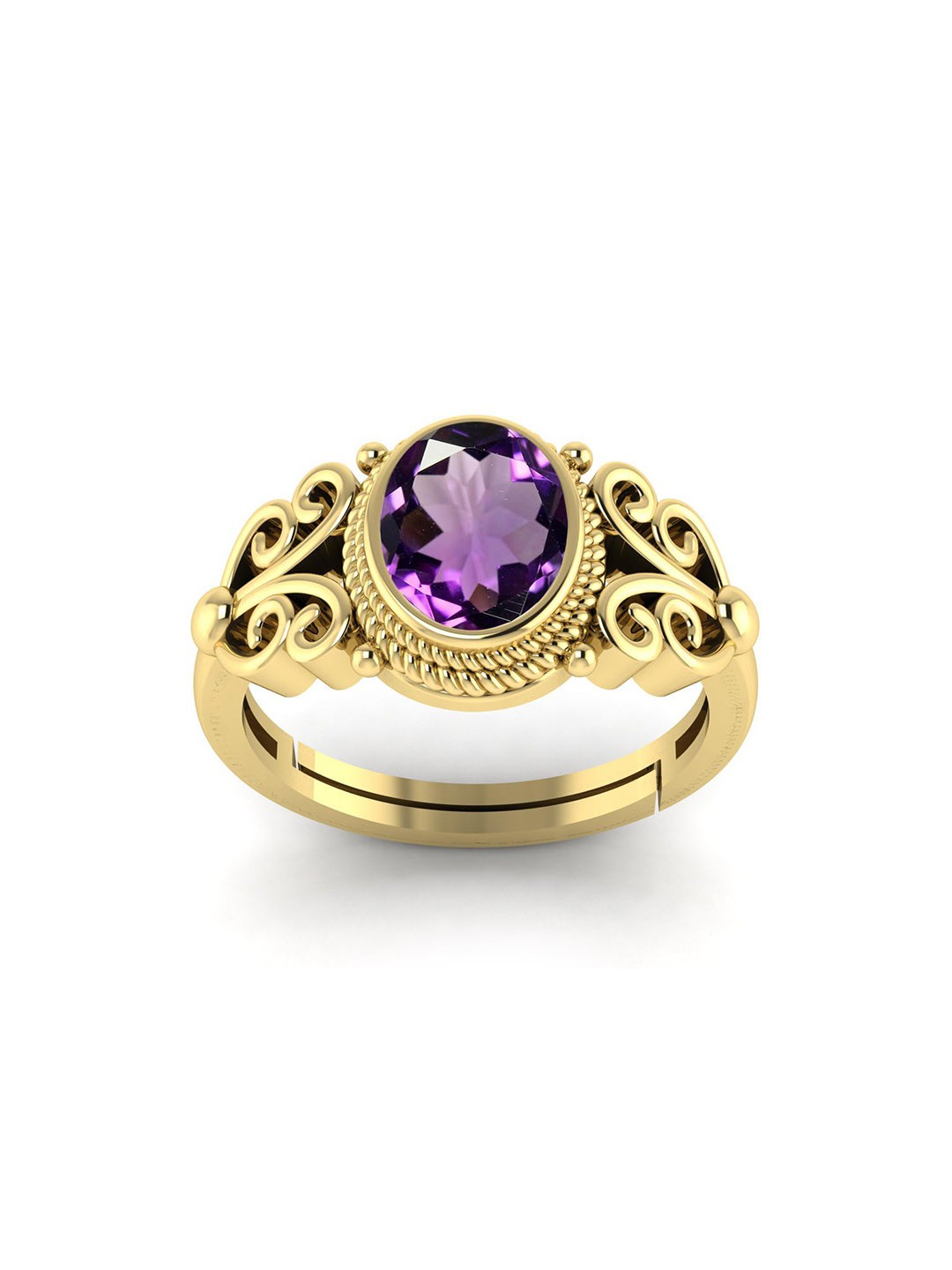 

LMDPRAJAPATIS Unisex Embellished Ring, Gold