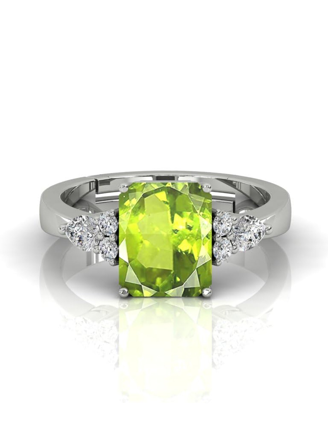 

LMDPRAJAPATIS Unisex Embellished Ring, Silver