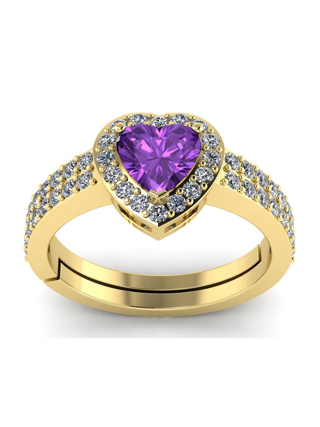 

LMDPRAJAPATIS Unisex Embellished Ring, Purple