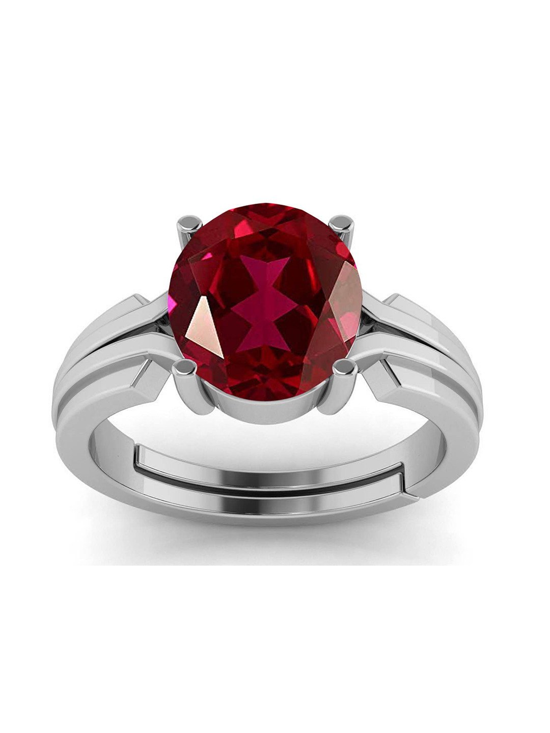 

LMDPRAJAPATIS Unisex Embellished Ring, Red