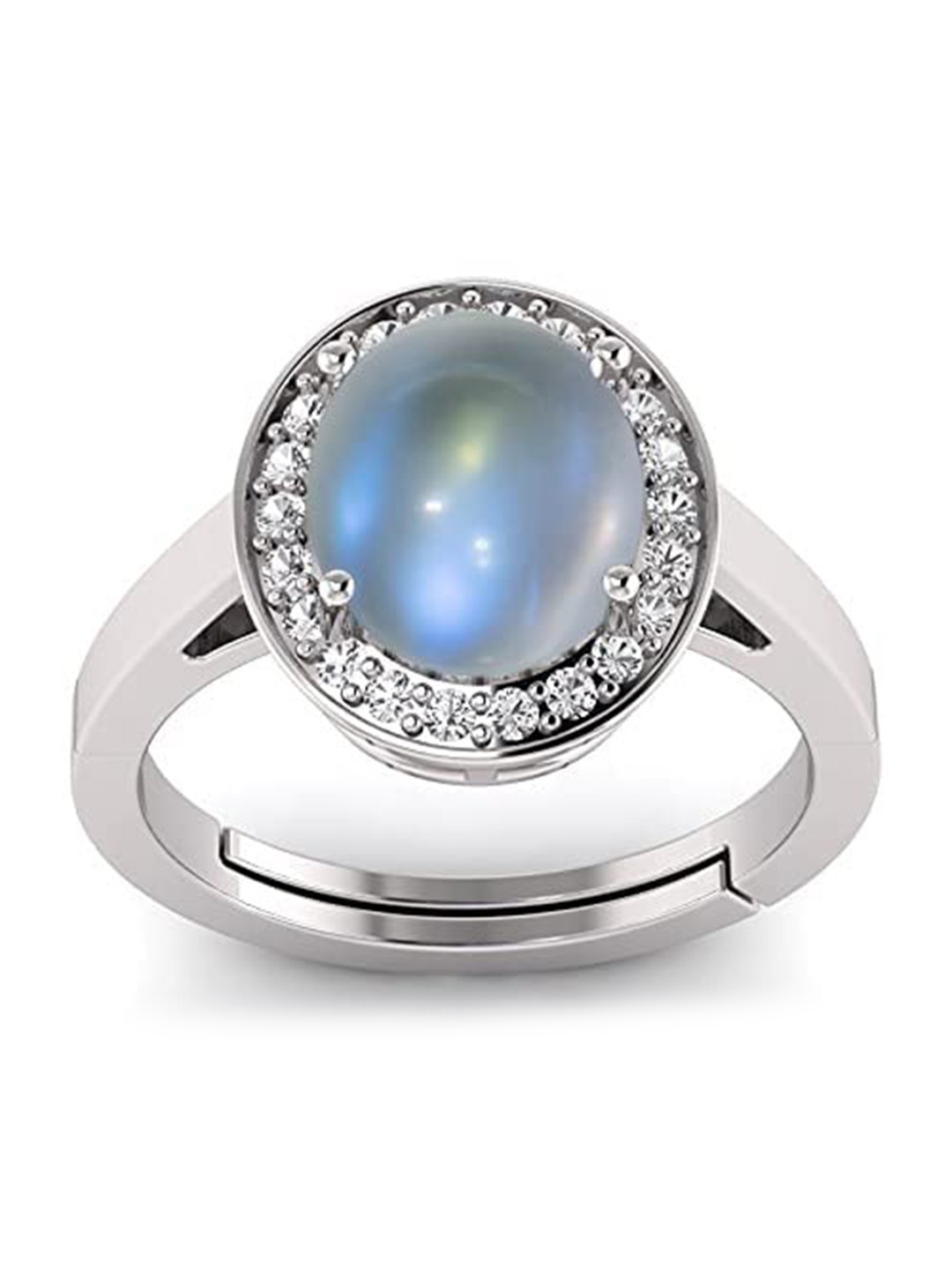 

LMDPRAJAPATIS Unisex Embellished Ring, White