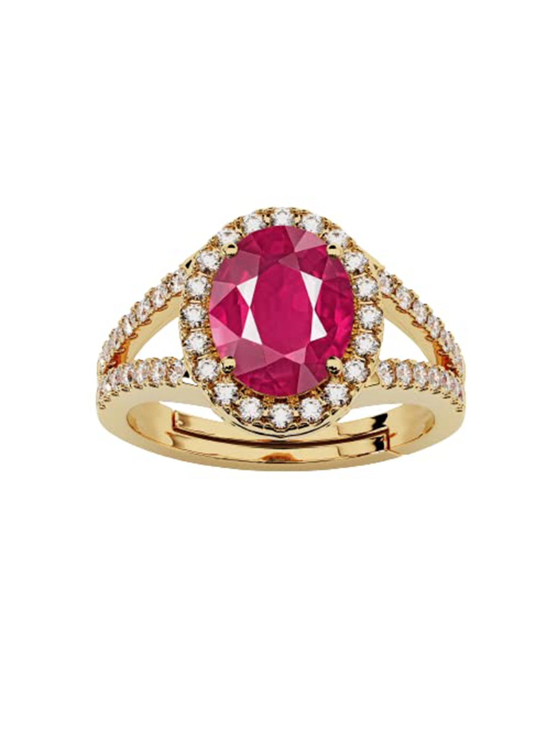 

LMDPRAJAPATIS Unisex Embellished Ring, Red