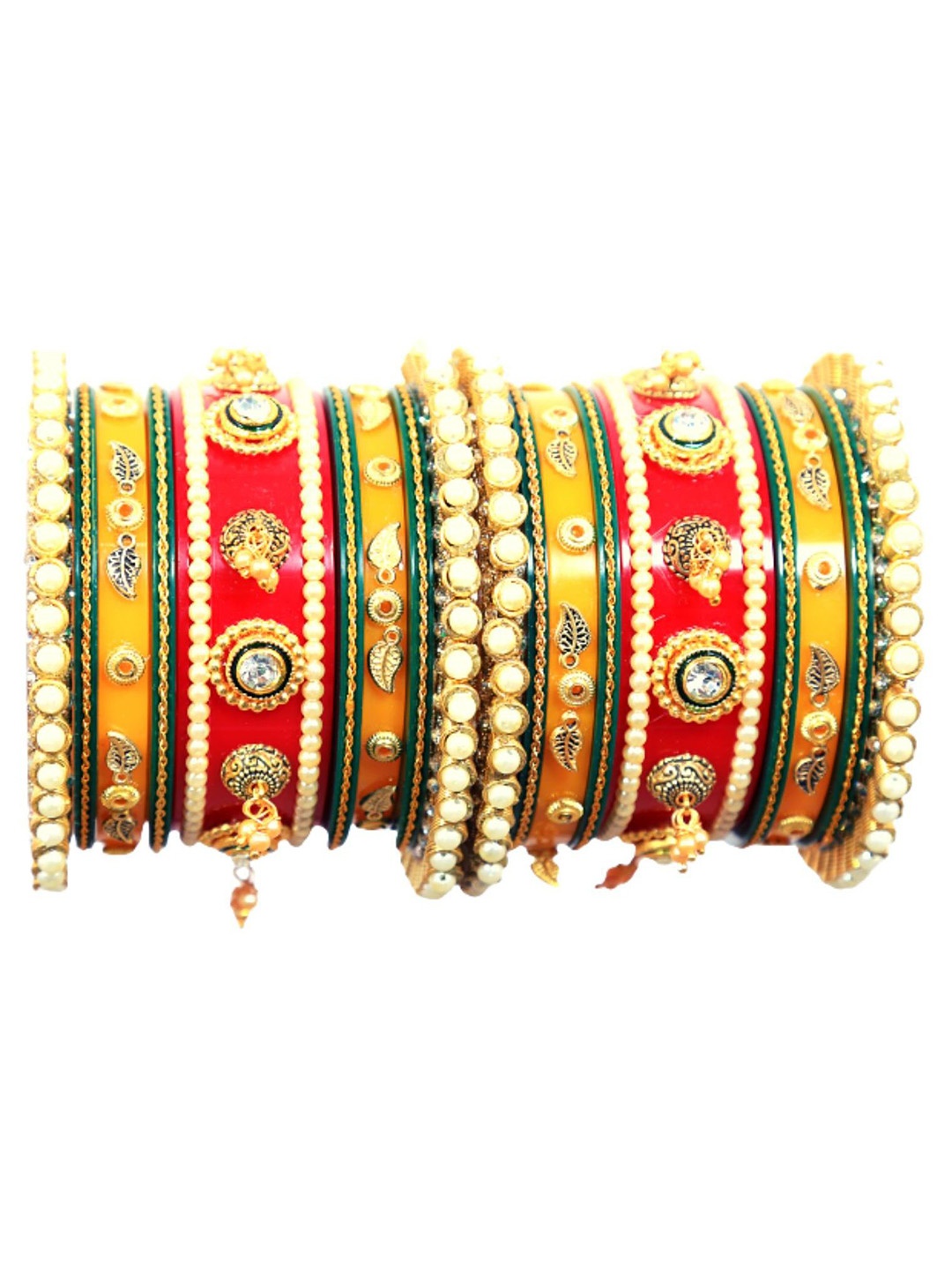 

Align Set Of 2 Gold-Plated Beaded Chuda Bangles