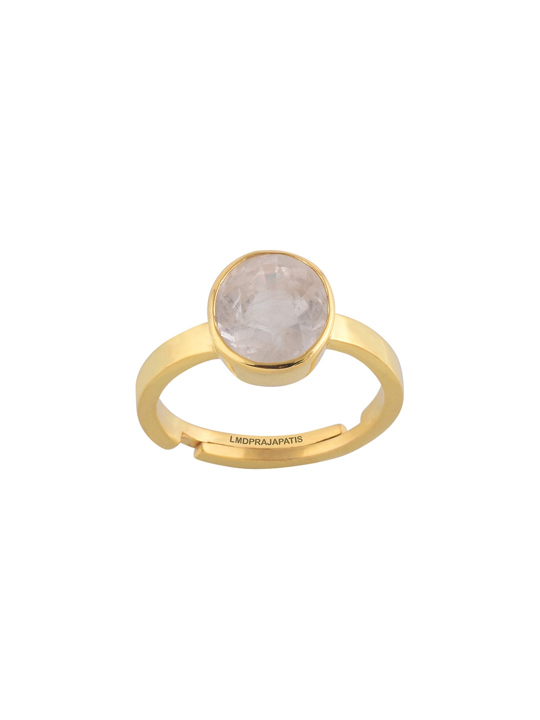 

LMDPRAJAPATIS Unisex Embellished Ring, White
